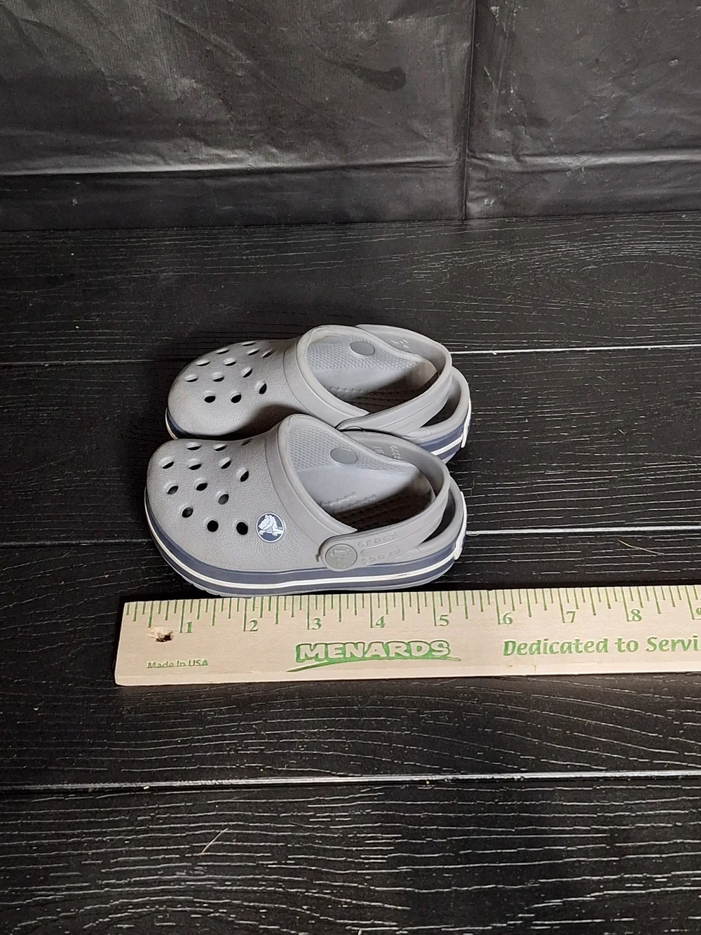 Kids Lightweight Slip-On Croc Clog in Light Gray